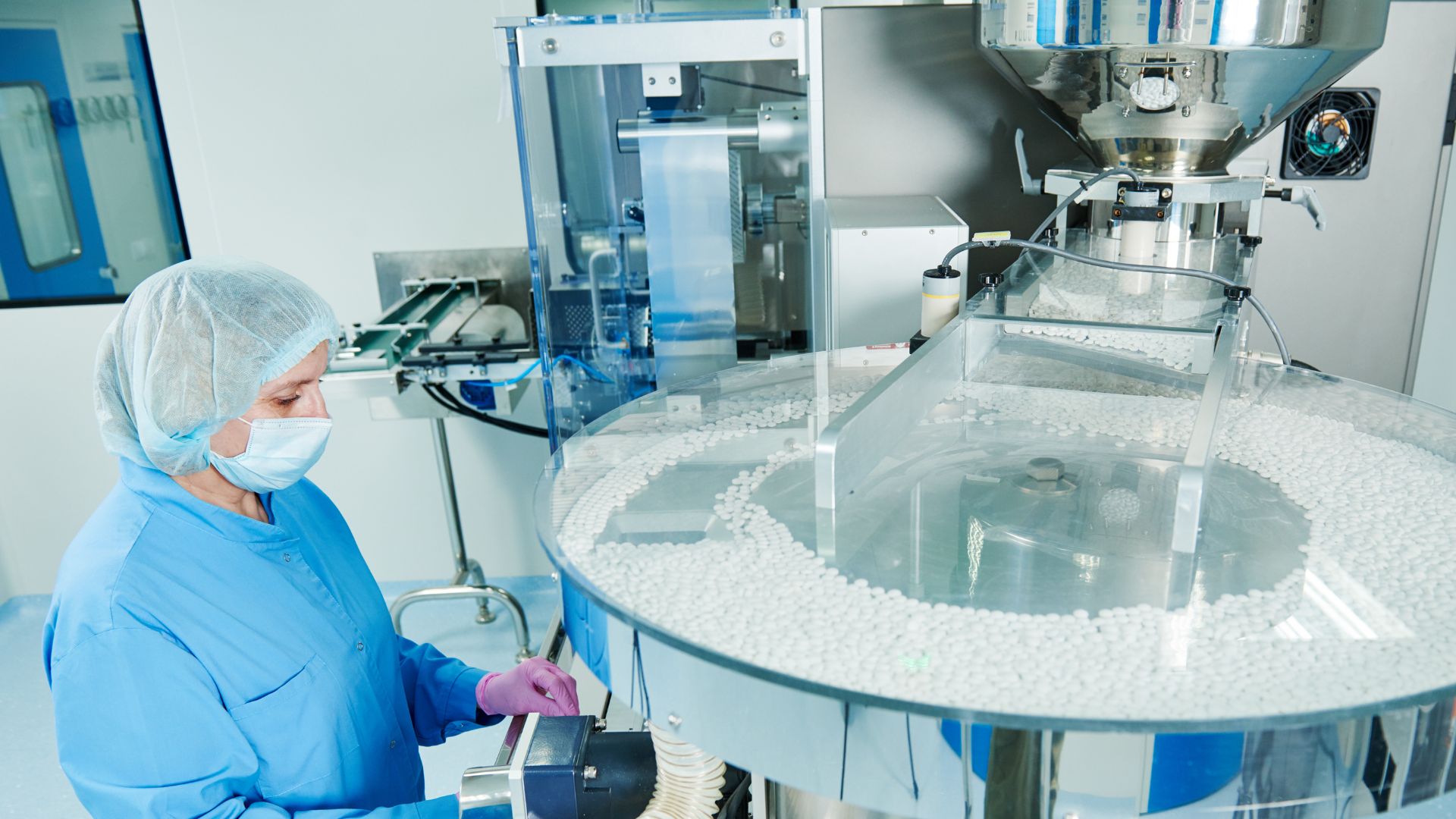 woman in medicine production