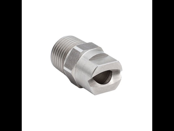 Nozzles in AISI 316 stainless steel for effective application of cleaning agents via foam systems. High durability and chemical resistance. Order online today!