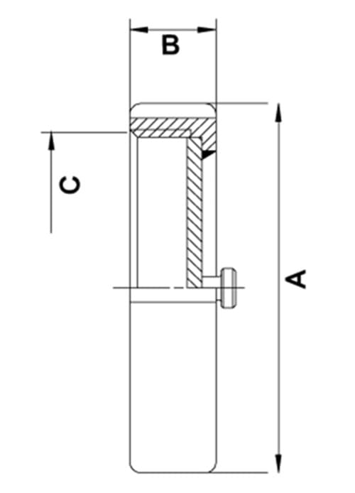 DS blind nut with pin & chain