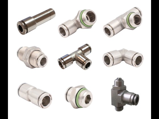 Wide range of robust push-in fittings made of stainless steel. Suitable for various applications in the process industry. See the selection here!
