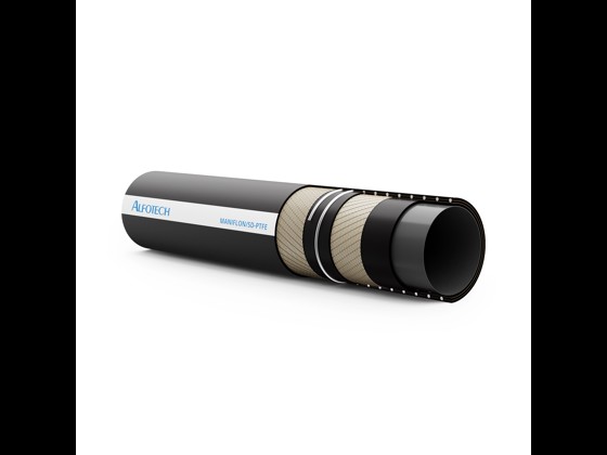 The Maniflon/SD-PTFE chemical hose is antistatic and withstands steam at temperatures up to +150°C. Suitable for aggressive chemicals. Order now!