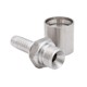Press Coupling f. corrug. PTFE hose w. braid & silicone, BSP nut with 60° cone