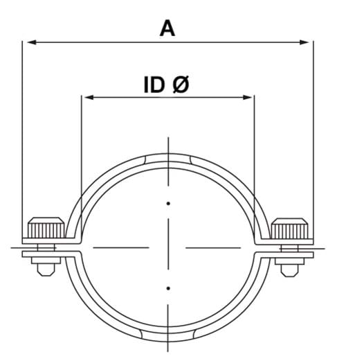 Pipeclip without shaft, Allen bolts, DIN