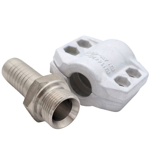 BSP nipple, 60° cone, stainless