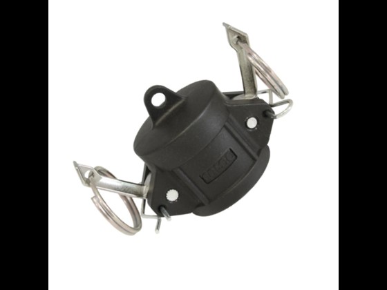 High-quality Camlock dust cover type DC. Constructed in polypropylene. Can be used for various liquid or gas lines. Order here.
