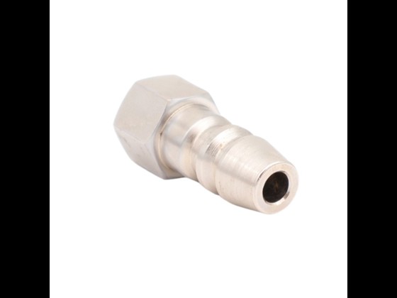 Robust KS compressed air coupling nipple in nickel-plated hardened steel, female BSP. Supports 35 bar and working temperature of max. +80°C. Order here!