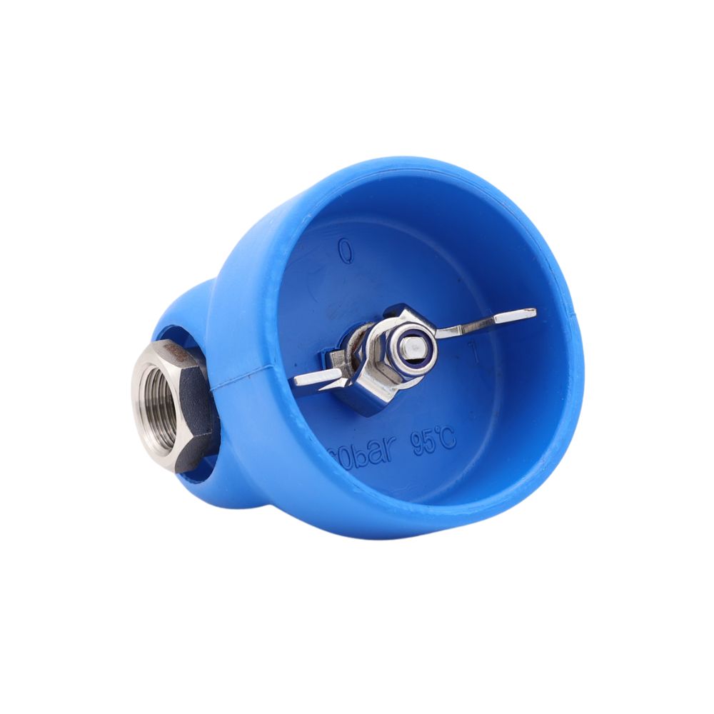 Low-pressure valve with cast-in ball valve