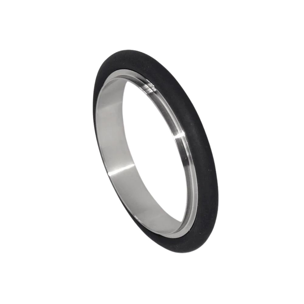 Vacuum center ring with gasket, KF standard for secure sealing. DIN 28403 / ISO 2861. In AISI 316L stainless steel and NBR/Viton seal. Read more here!