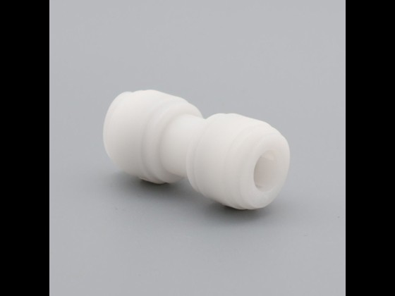 Push-in union connector made of polyoxymethylene (POM), incl. EPDM gasket. Complies with EC 1935/2004. Long service life and high sanitary level. Order here!