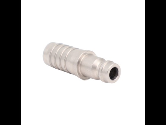 Stainless AG MINI nipple with hose tail, suitable for connecting smaller hose dimensions, etc. Can be supplied with or without non-return valve. Order here!