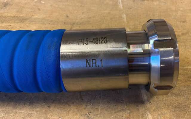 Hose coupling with marking