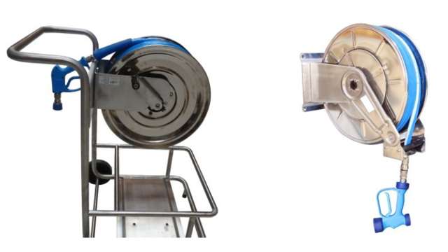 Collage of hose reels