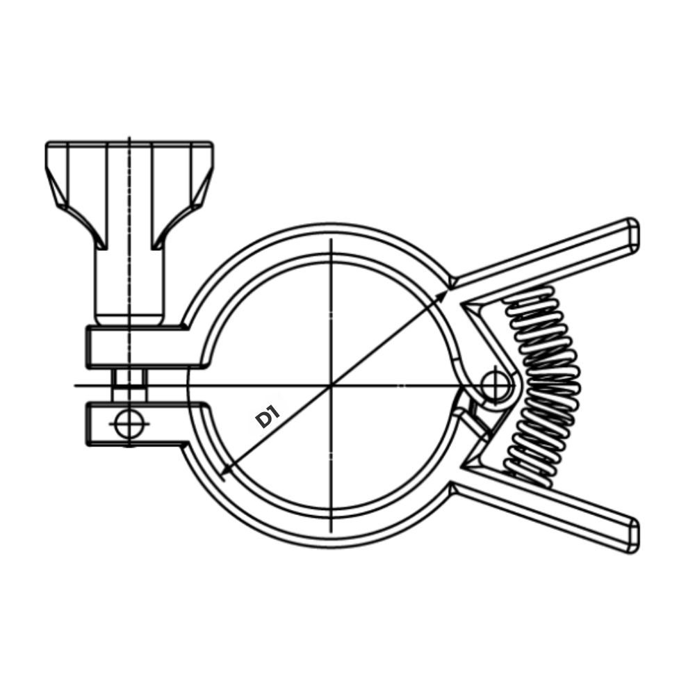 Clamp ring with spring