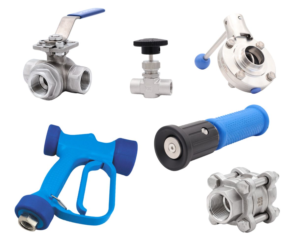 Alfotech supplies high quality valves, taps and spray guns to the process industry. We have products for all kinds of needs. Find them on our webshop.