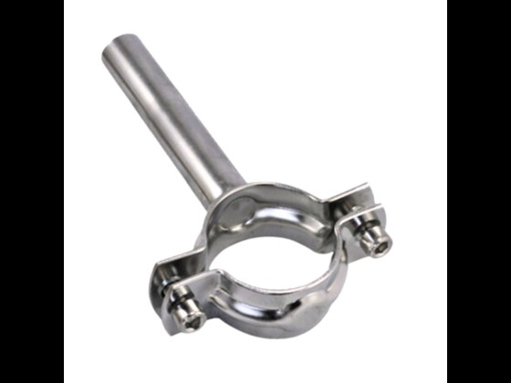 DS/SMS stainless steel pipeclip with 150 mm shaft for secure pipe installations in food processing. Built for safety and durability. Order here!