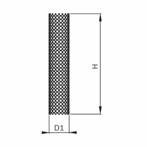 Insert for strainer, L-type, perforated