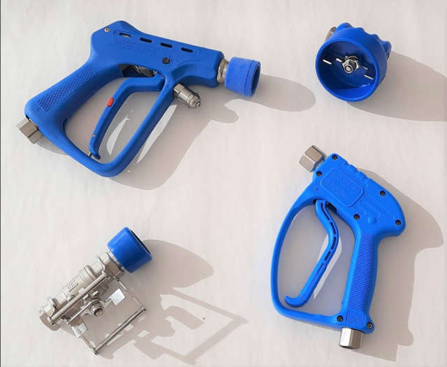Low-pressure guns for hose solutions