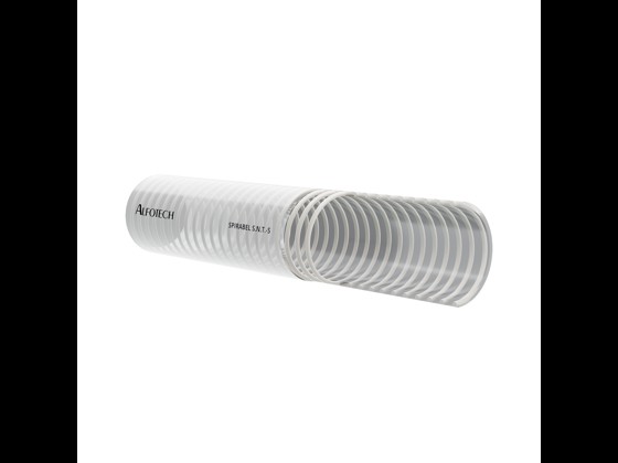 Flexible and food-grade Spirabel S.N.T.-S PVC hose, suitable for non-fatty liquids and alcohol. Order via webshop here!