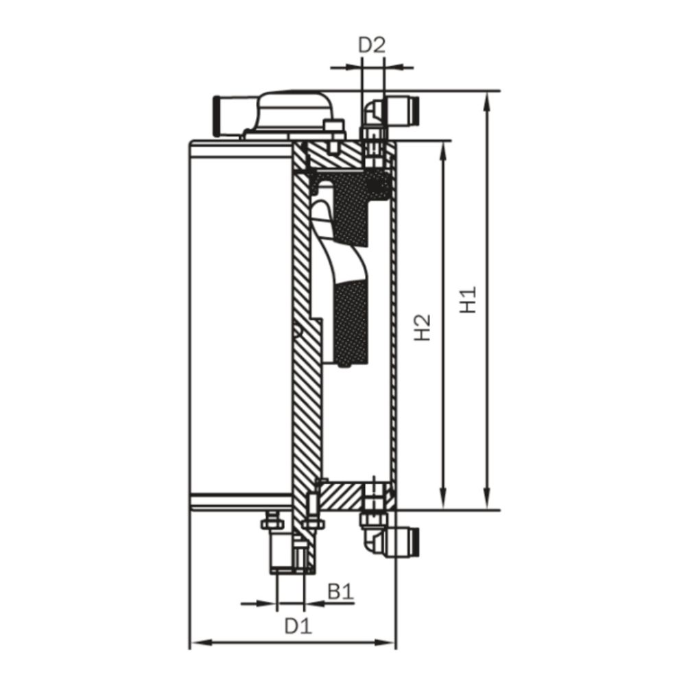 Actuator for AWH butterfly valve, air/air
