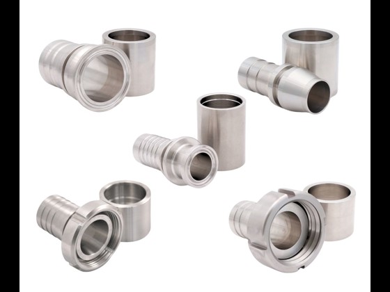 Food safe crimped hose couplings designed for the food industry. High quality and durability for optimal performance. See our assortment here!