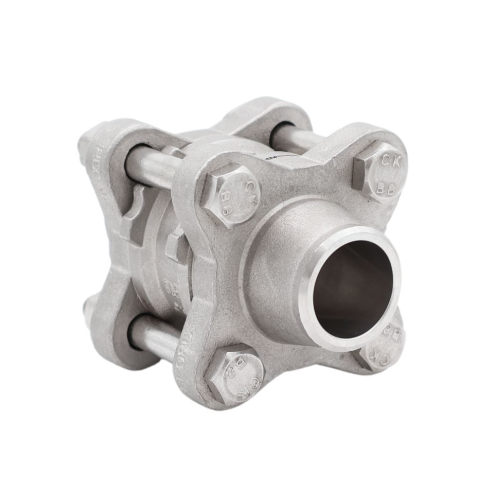 Non-return valve, 3-part, weld ends