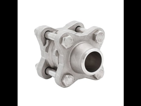 Non-return valve, 3-part, weld ends